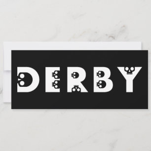 Invitation skullphabette de derby