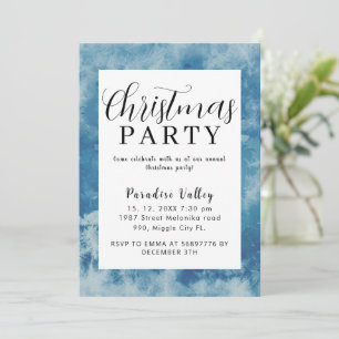 Invitation Sky Modern Dusty Blue Snowflake