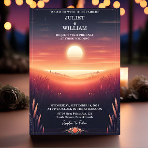Invitation Sky Night Sunset Stars Moon Cloud Twilight Mariage