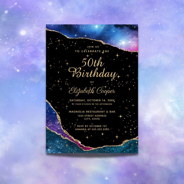 Invitation Sky Stars Celestial 50e anniversaire (Créateur téléchargé)