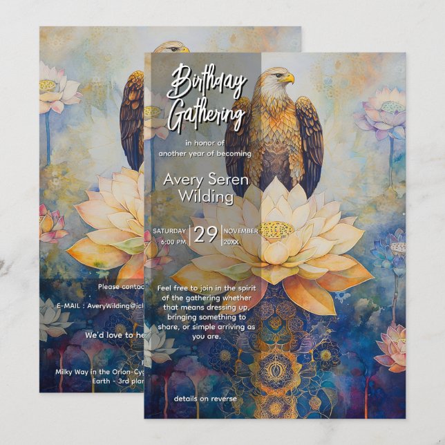 Invitation Sky Witness | Conception Eagle (Devant / Derrière)