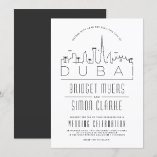 Invitation Skyline Mariage Deco de Dubaï