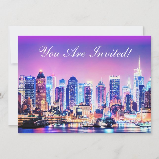 Invitation Skyline New York City Manhattan (Devant)