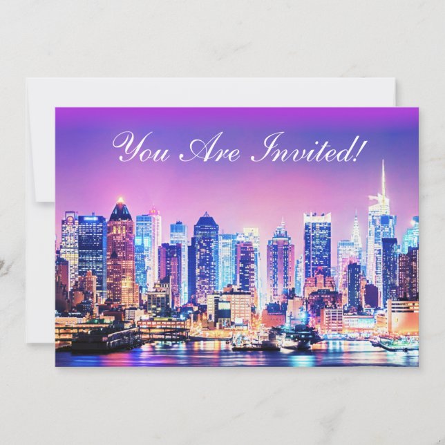 Invitation Skyline New York City Manhattan (Devant)