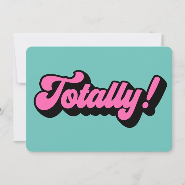 Invitation Slang Des Années 80 Totalement Rétro (Devant)