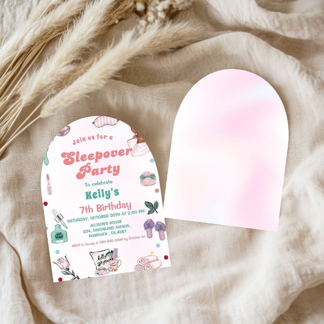 Invitation Sleepover Anniversaire Pamper Party Anniversaire (Créateur téléchargé)