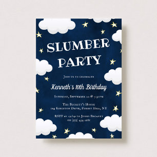 Invitation Sleepover Fête de bois d'oeuvre Tout âge Anniversa