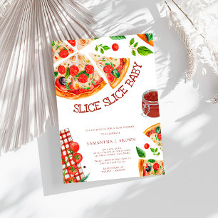 Invitation Slice Baby Baby shower à la pizza tendance