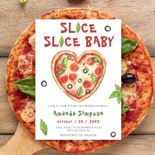 Invitation Slice, Slice Baby - Baby shower aquarelle