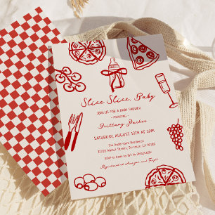 Invitation Slice Slice Baby Italien Pizza Baby shower à thème