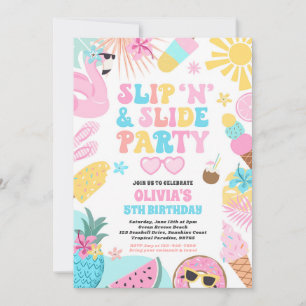 Invitation Slide 'n' Slide Splash Pad Summer Anniversday Part