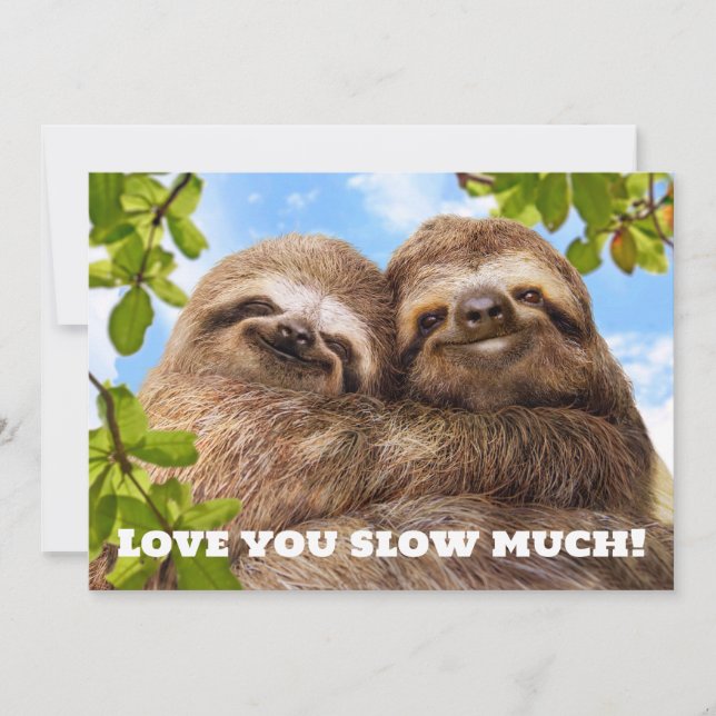 Invitation Sloth Couple (Devant)