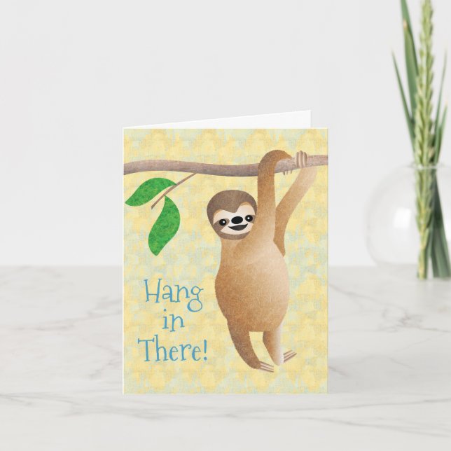 Invitation Sloth Hang in There Encouragement ou se tirer bien (Devant)