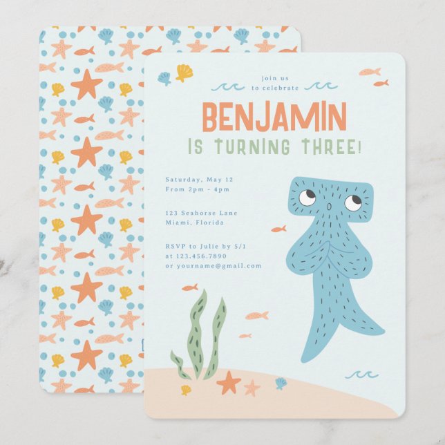 Invitation Slumberkins Fête d'anniversaire de Marteau-piqueur (Devant / Derrière)