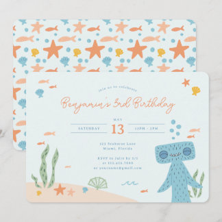 Invitation Slumberkins Hammerhead Birthday Party