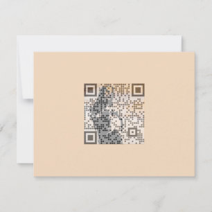 Invitation Smart Orange Shades Monochrome Indie Song Qr Code