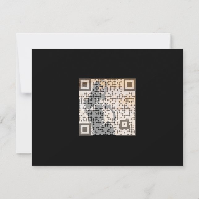 Invitation Smart Orange Shades Monochrome Indie Song Qr Code (Devant)