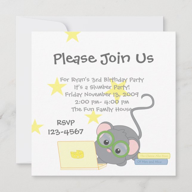 Invitation Smarty Mouse (Devant)