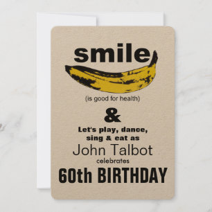 Invitation Smile est bonne 60e anniversaire de fête Invitatio