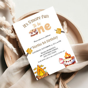 Invitation S'more Bonfire Smore Premier Anniversaire