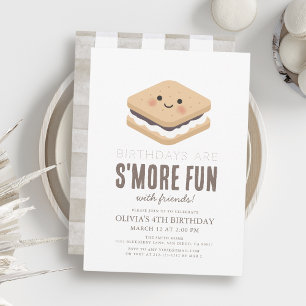 Invitation S'more Fun Anniversaire de enfant Kawaii