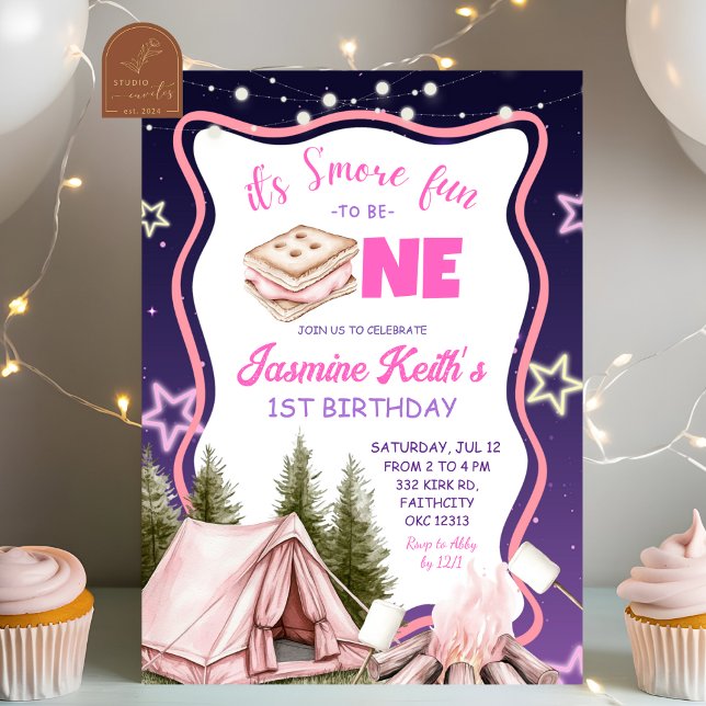 Invitation Smore Fun to be One 1er anniversaire (Créateur téléchargé)