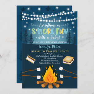 Invitation S'more Fun With A Baby S'mores Baby shower