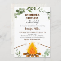 S'mores Campfire Bonfire Baby shower de verdure In