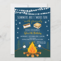 S'mores Camping Feu de feu de camp Anniversaire