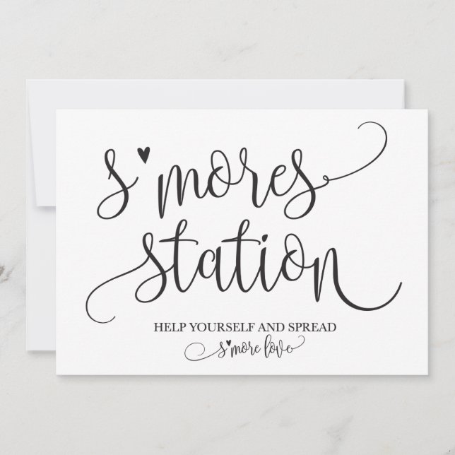 Invitation S'mores Station Favor Party Signalisation (Devant)