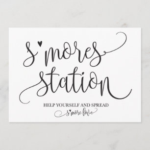Invitation S'mores Station Favor Party Signalisation
