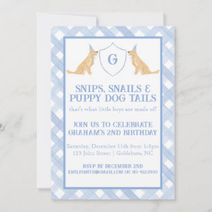 Invitation Snips, Escargots et Queues de Chien Chien Chien Ch