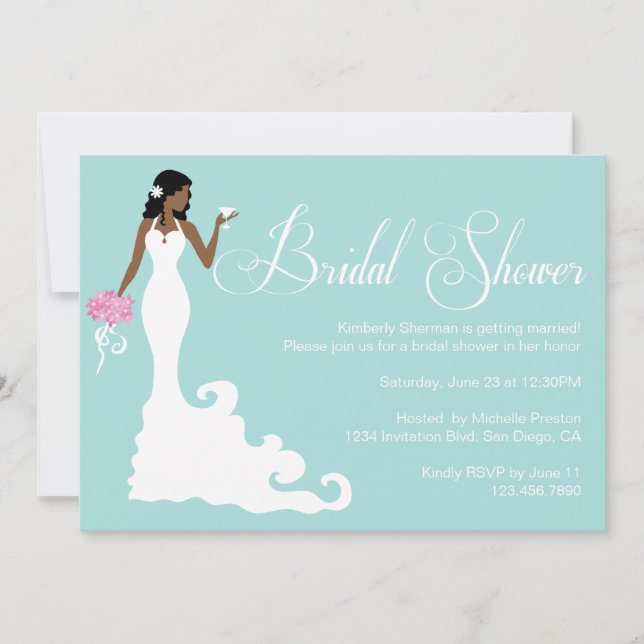 Invitation snob de Fête de la mariée de jeune (Devant)