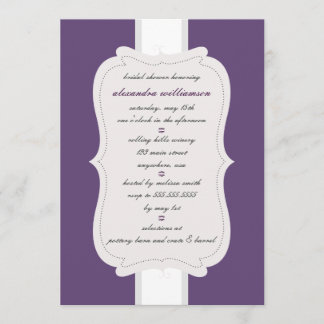 Invitation snob de Fête de la mariée {pourpre}