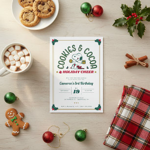 Invitation Snoopy Cookies et cacao Anniversaire