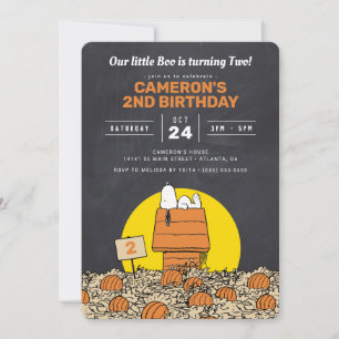 Invitation Snoopy Notre petit Boo a deux ans