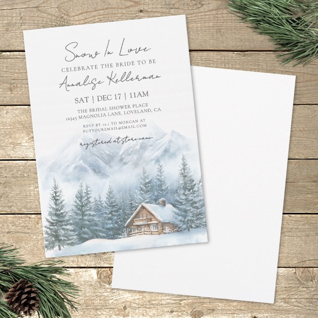 Invitation Snow In Love Winter Bridal Shower (Snow In Love Winter Bridal Shower Invitation)