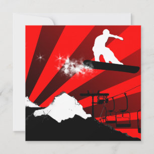 Invitation snowboard : piste en poudre