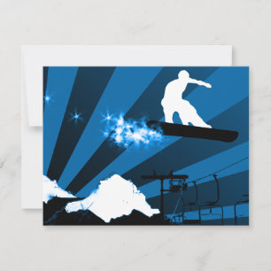 Invitation snowboard : piste en poudre