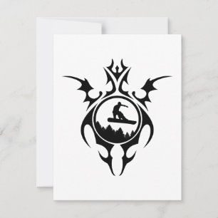 Invitation snowboard tribal
