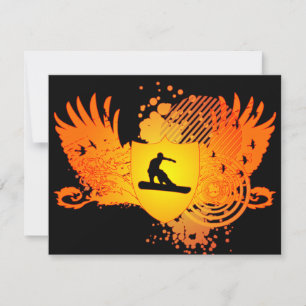 Invitation snowboardeur hi-fi