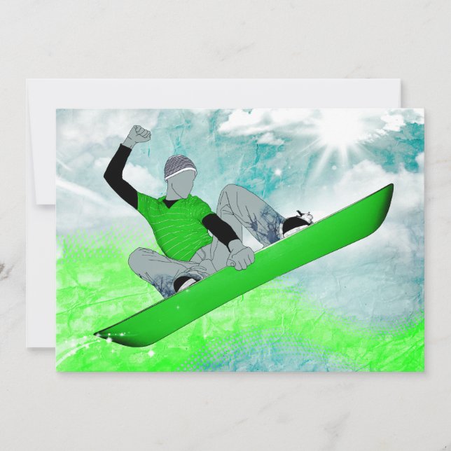 Invitation snowcore : snowboard (Devant)