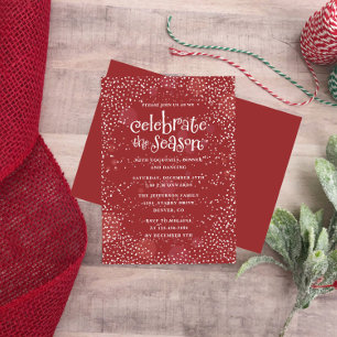 Invitation Snowfall Fêtons la fête de la saison