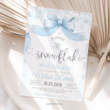Snowflake Bow baby shower 