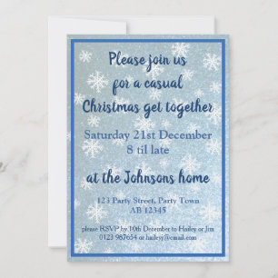 Invitation Snowflake de Noël se réunir