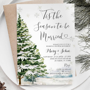 Invitation Snowflake hiver Noël Arbre Mariage