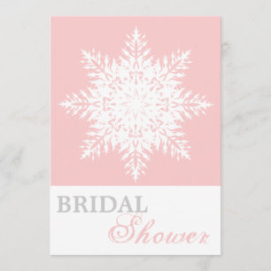 Invitation Snowflake rose, blanc mariage d'hiver nuptiale dou