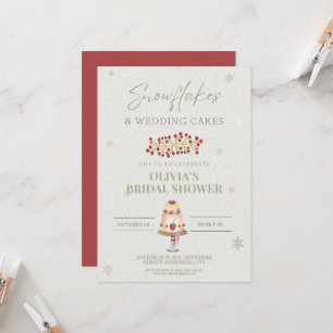 Invitation Snowflakes et mariage gâteau douche nuptiale