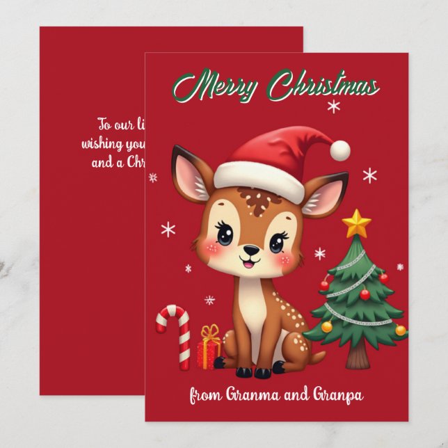 Invitation Snowflakes & Snuggles Christmas card (Devant / Derrière)