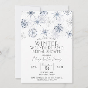 Invitation Snowflakes Winter Wonderland Fête des mariées